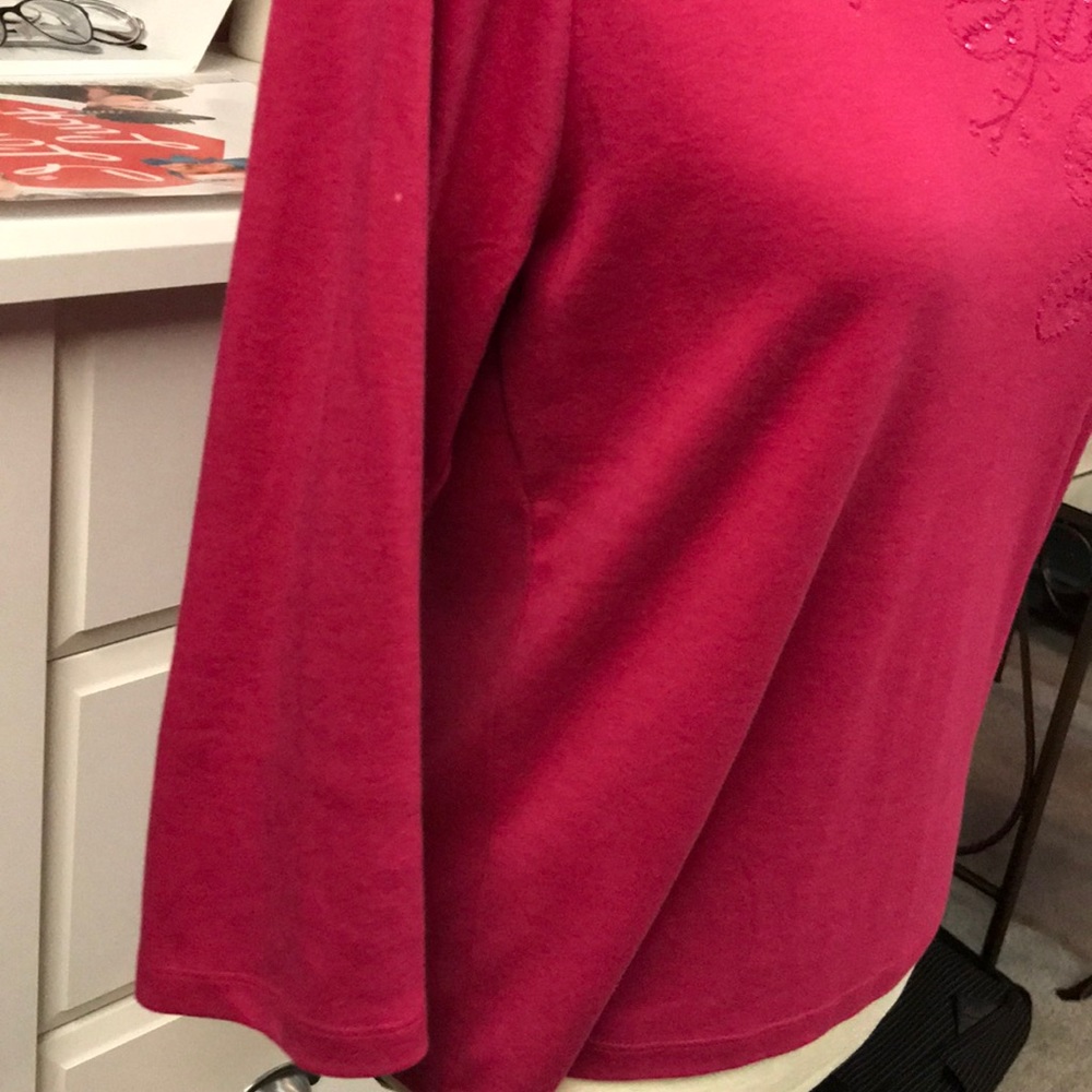 Allison Daley pink 3/4 length top petite small - Picture 4 of 5